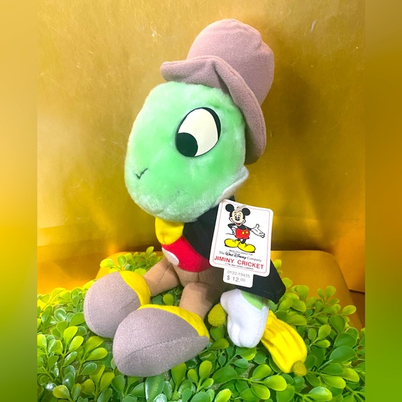 WALT DISNEY DISNEYLAND DISNEY WORLD 80’s PINOCCHIO JIMINY CRICKET PLUSH w/TAGS - Picture 11 of 16